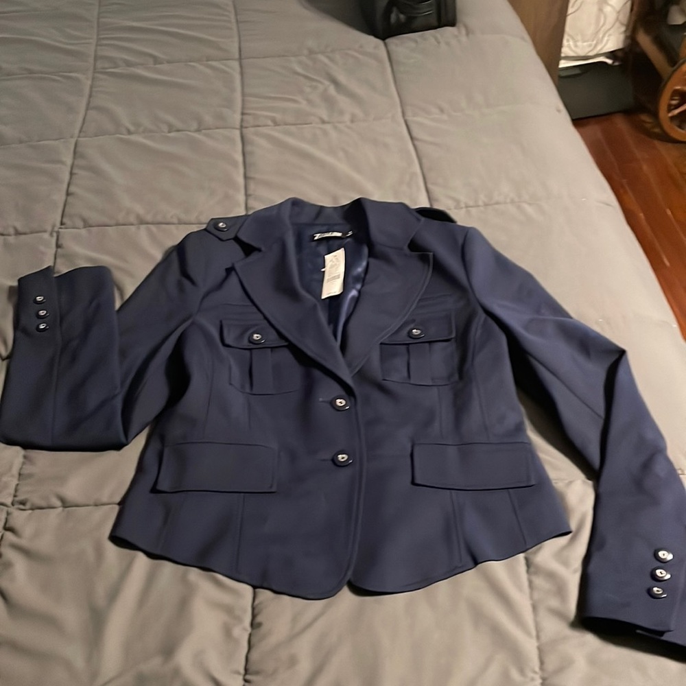 Navy Jacket - Size 10 - 7th Avenue Design Studio